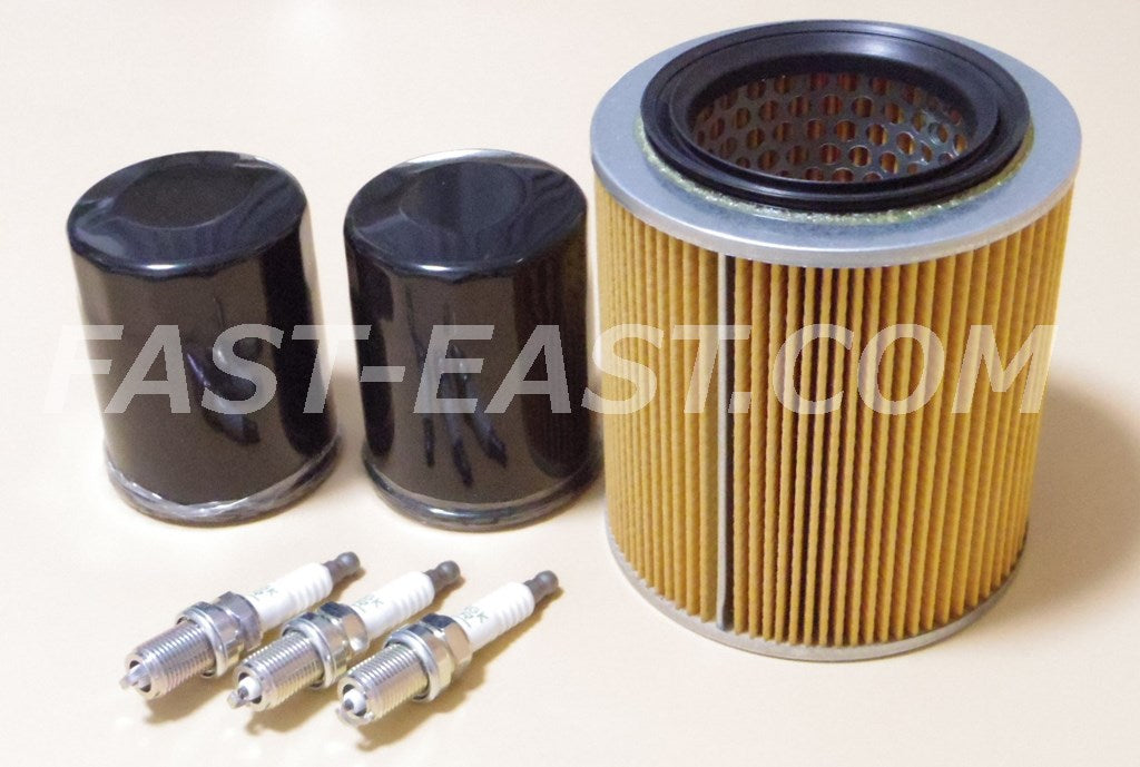 Air Filter + 2 Oil Filters + 3 NGK Spark Plugs Set for Honda Acty Truc