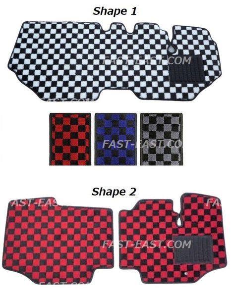 Made To Order : Checker Pattern Floor Mats for Subaru Sambar Truck KS3 KS4 "VIN REQUIRED" 3 Colors to choose