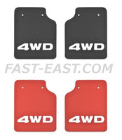 Check Size in the picture : Mud Flaps Splash Guards "4WD" Black or Red for Japanese Kei Mini Truck