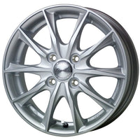 12 inch 4x100 Wheel Rim x4 Set for Kei Car / Truck Hot Stuff Exceeder E06 Metal Silver