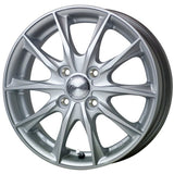 12 inch 4x100 Wheel Rim x4 Set for Kei Car / Truck Hot Stuff Exceeder E06 Metal Silver