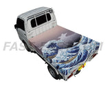 Tonneau / Bed Cover Sheet for Kei Truck Vaporwave Hokusai