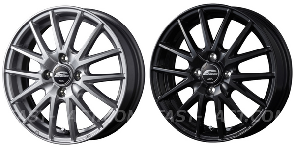 12 inch Wheel Rim x4 Set for Kei Car / Truck SCHNEIDER SQ27 Metallic Silver / Metallic Black